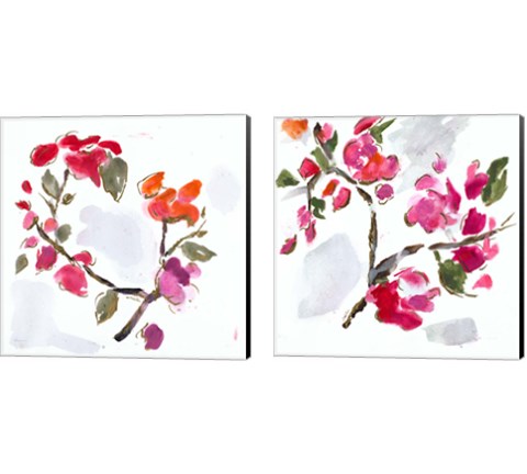 Spring Floral 2 Piece Canvas Print Set by L. Hewitt