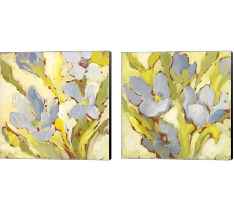 Begonia Bleu 2 Piece Canvas Print Set by Lanie Loreth