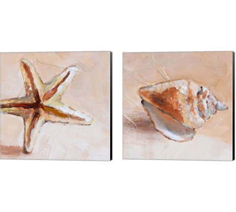 Copper Sea Life 2 Piece Canvas Print Set by Lanie Loreth