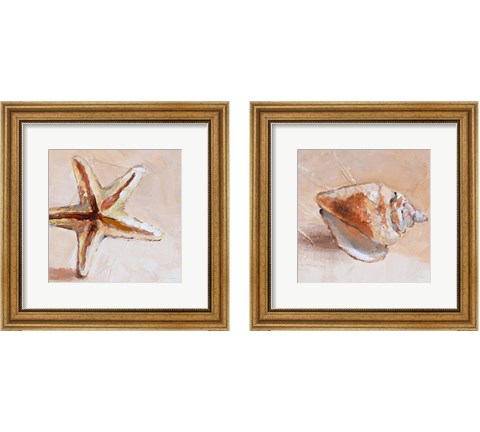Copper Sea Life 2 Piece Framed Art Print Set by Lanie Loreth