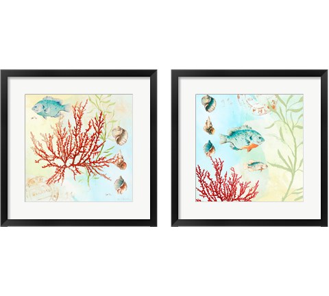 Deep Sea Coral 2 Piece Framed Art Print Set by Lanie Loreth
