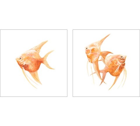 Discus Fish 2 Piece Art Print Set by Emma Scarvey