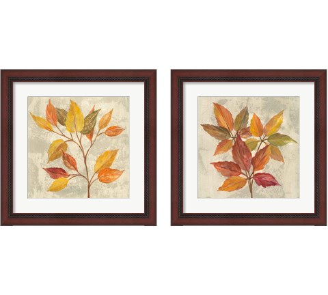 November Leaves 2 Piece Framed Art Print Set by Silvia Vassileva