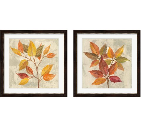 November Leaves 2 Piece Framed Art Print Set by Silvia Vassileva