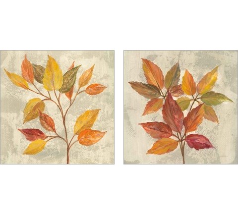 November Leaves 2 Piece Art Print Set by Silvia Vassileva