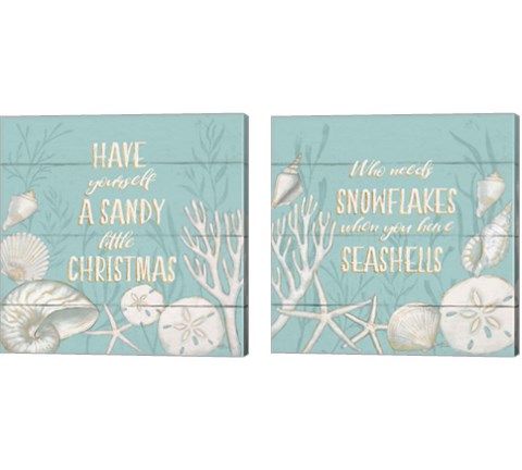 Tranquil Morning Christmas 2 Piece Canvas Print Set by Janelle Penner