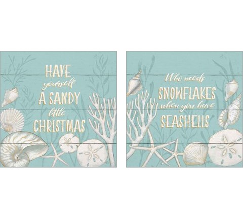 Tranquil Morning Christmas 2 Piece Art Print Set by Janelle Penner