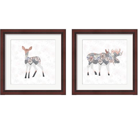 Floral Animal Forest 2 Piece Framed Art Print Set by Tara Moss
