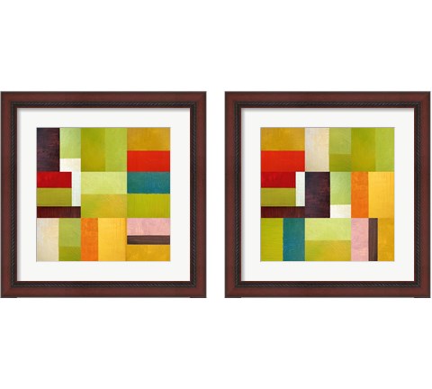 Color Study Abstract 2 Piece Framed Art Print Set by Michelle Calkins