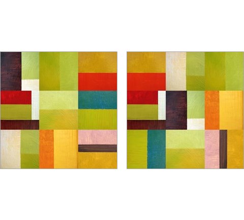 Color Study Abstract 2 Piece Art Print Set by Michelle Calkins