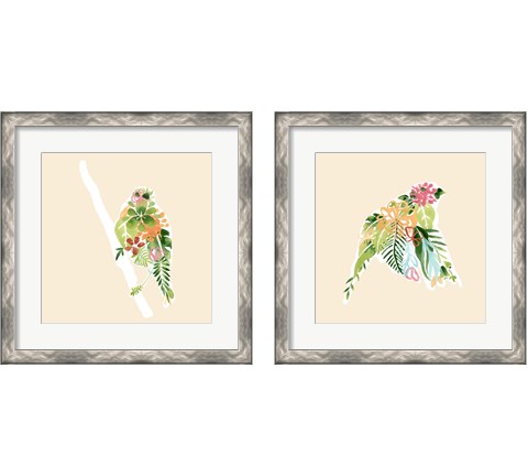 Foliage & Feathers 2 Piece Framed Art Print Set by June Erica Vess