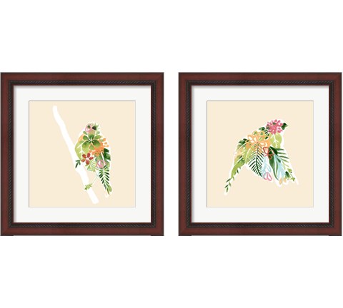 Foliage & Feathers 2 Piece Framed Art Print Set by June Erica Vess
