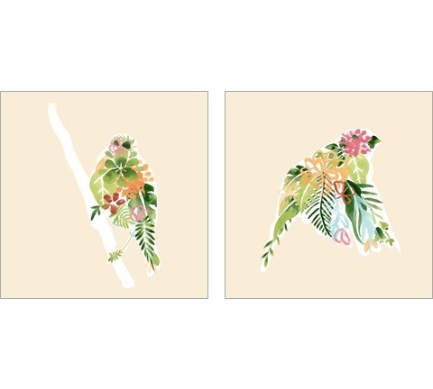 Foliage & Feathers 2 Piece Art Print Set by June Erica Vess