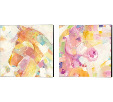 Kaleidoscope Horse 2 Piece Canvas Print Set by Albena Hristova