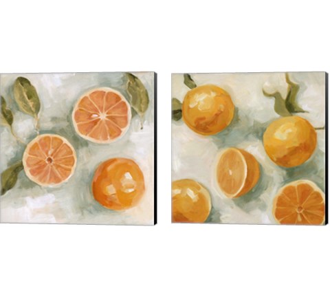 Fresh Citrus 2 Piece Canvas Print Set by Emma Scarvey