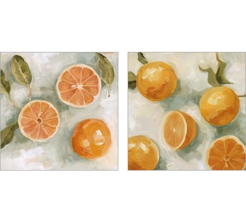 Fresh Citrus 2 Piece Art Print Set by Emma Scarvey