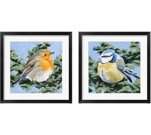 Painterly Bird 2 Piece Framed Art Print Set by Emma Scarvey