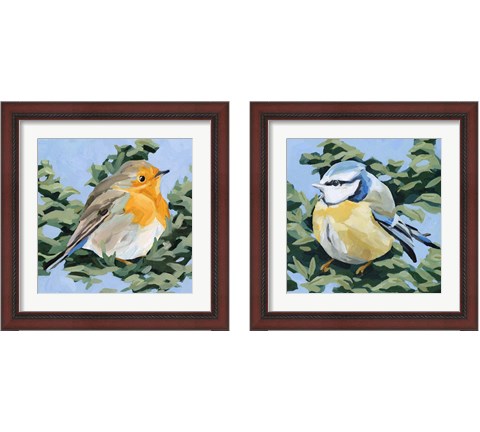 Painterly Bird 2 Piece Framed Art Print Set by Emma Scarvey