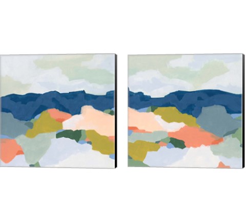 Mountain Mosaic 2 Piece Canvas Print Set by June Erica Vess