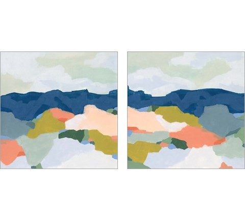 Mountain Mosaic 2 Piece Art Print Set by June Erica Vess