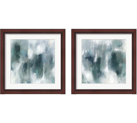 Teal Tempest 2 Piece Framed Art Print Set by Victoria Borges