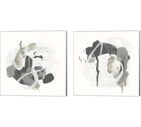Monochrome Missive 2 Piece Canvas Print Set by June Erica Vess