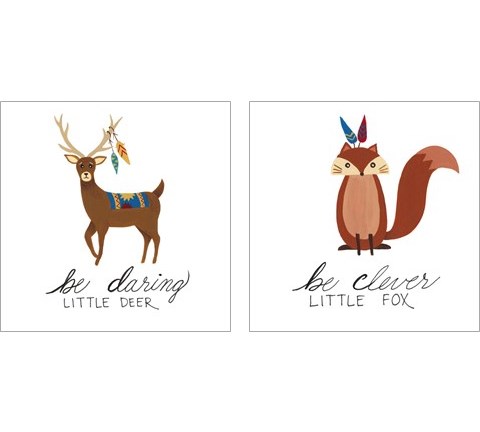 Woodland Warriors 2 Piece Art Print Set by Regina Moore