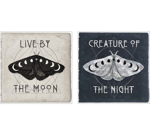 Live by the Moon 2 Piece Art Print Set by Victoria Borges