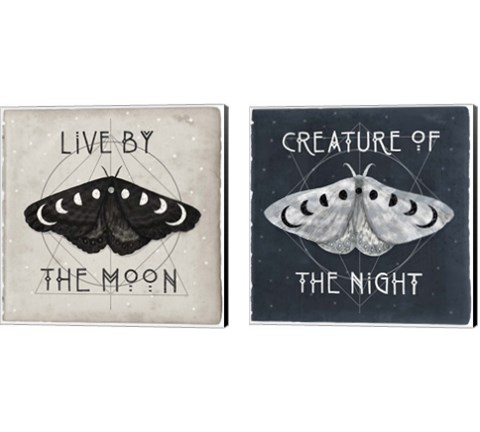 Live by the Moon 2 Piece Canvas Print Set by Victoria Borges
