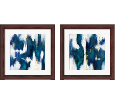 Blue Texture 2 Piece Framed Art Print Set by Danhui Nai
