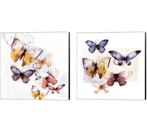 Butterfly Fly Away 2 Piece Canvas Print Set by Posters International Studio
