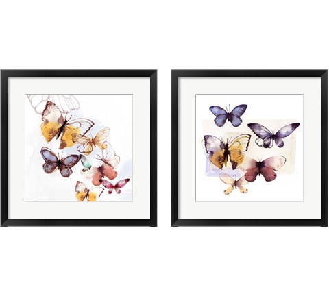 Butterfly Fly Away 2 Piece Framed Art Print Set by Posters International Studio