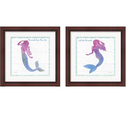 Mermaid Friends 2 Piece Framed Art Print Set by Jenaya Jackson