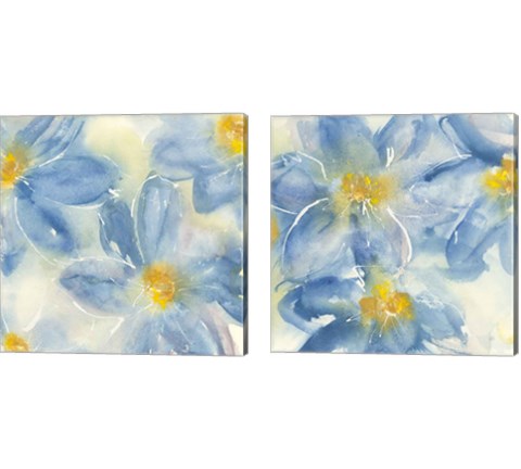 Tinted Clematis 2 Piece Canvas Print Set by Chris Paschke
