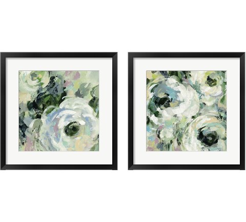 Sage and Lavender Peonies 2 Piece Framed Art Print Set by Silvia Vassileva