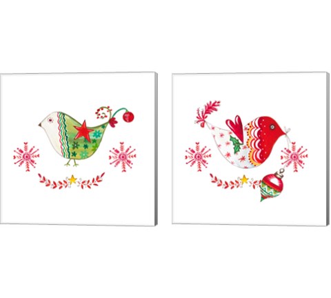 Christmas Dove 2 Piece Canvas Print Set by Ani Del Sol