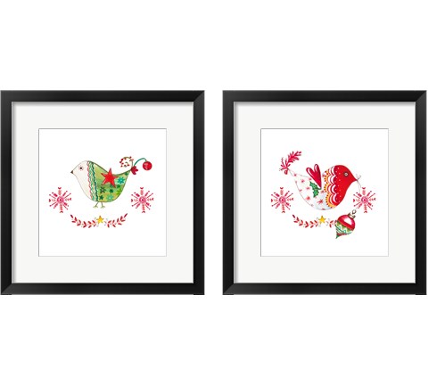 Christmas Dove 2 Piece Framed Art Print Set by Ani Del Sol