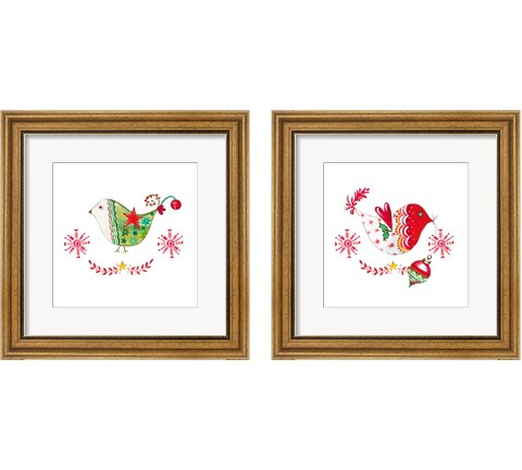 Christmas Dove 2 Piece Framed Art Print Set by Ani Del Sol