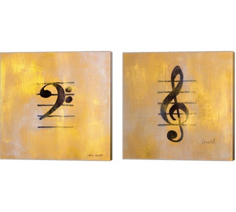 Musical Notes 2 Piece Canvas Print Set by Lanie Loreth