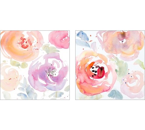 Gentle Blossoms 2 Piece Art Print Set by Lanie Loreth