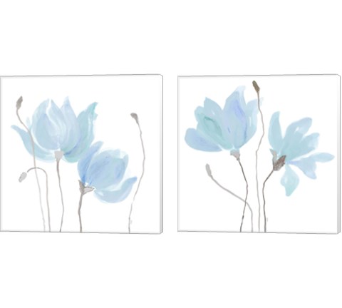 Floral Sway Blue 2 Piece Canvas Print Set by Lanie Loreth