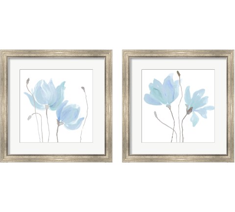 Floral Sway Blue 2 Piece Framed Art Print Set by Lanie Loreth