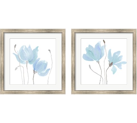 Floral Sway Blue 2 Piece Framed Art Print Set by Lanie Loreth