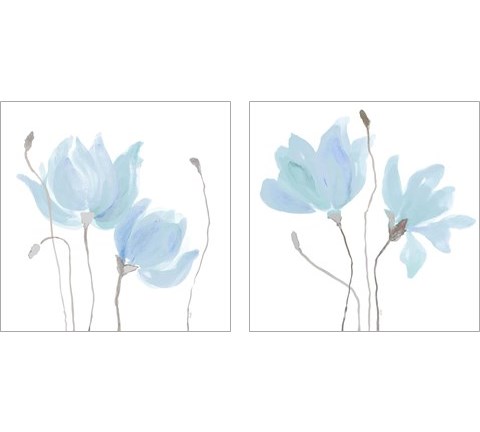 Floral Sway Blue 2 Piece Art Print Set by Lanie Loreth