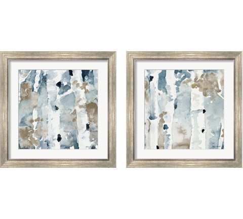 Blue Upon the Hill Square 2 Piece Framed Art Print Set by Lanie Loreth