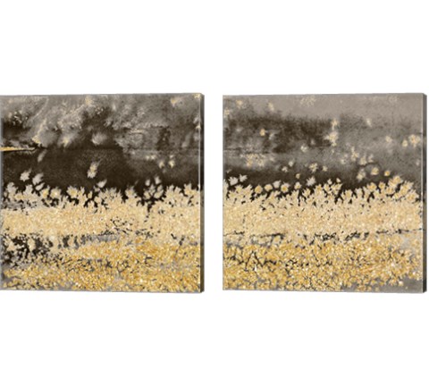 Gold Winds Square 2 Piece Canvas Print Set by Lanie Loreth