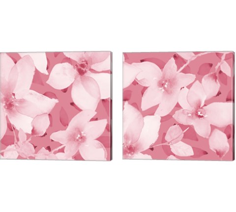 Blooming Pink Whispers 2 Piece Canvas Print Set by Lanie Loreth