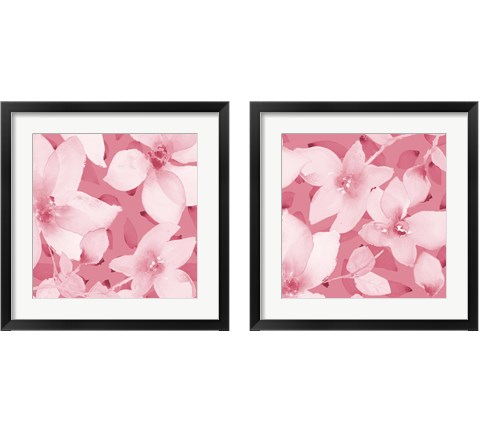 Blooming Pink Whispers 2 Piece Framed Art Print Set by Lanie Loreth