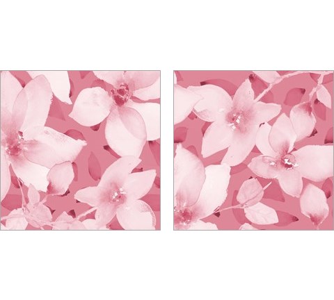 Blooming Pink Whispers 2 Piece Art Print Set by Lanie Loreth