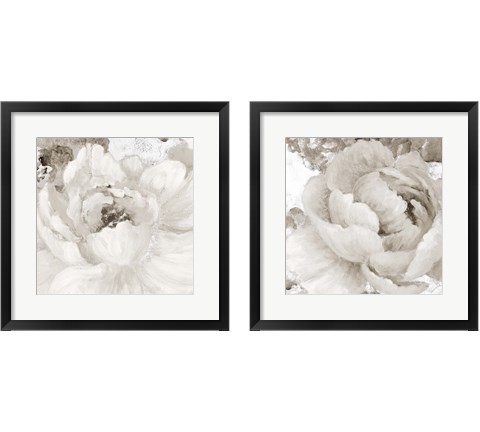 Light Grey Flowers 2 Piece Framed Art Print Set by Lanie Loreth